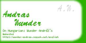 andras wunder business card